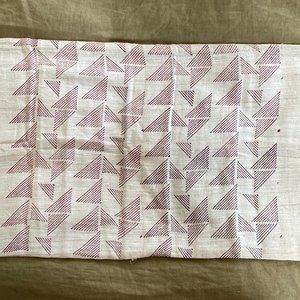 West Elm Blockprint Pillow Cover, Triangle